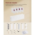 thumbnail image 3 of VASAGLE - Colección CUSTOS - Banco para zapatos, banco de almacenamiento con asiento acolchado, banco de entrada con 15 compartimentos, para dormitorio, 11.8 x 41.3 x 18.9 pulgadas, blanco nube y gris, 3 of 7