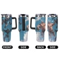 thumbnail image 5 of 40 oz Insulated Tumbler with Handle, Leak-Proof Straw Lid, Stainless Steel Travel Mug for Car & Road Trips - Fight, 5 of 6