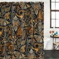 thumbnail image 3 of Boho Floral Waterproof Fabric Shower Curtain,Vintage Botanical Paisley Flower Waterproof Fabric Shower Curtain for Bathroom Curtains Bathtubs Hotel Shower Curtains with 12 Hooks Small 36x72in, 3 of 8