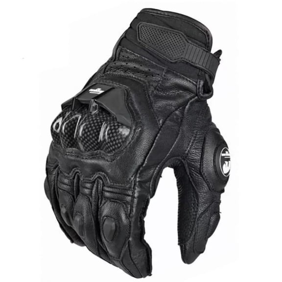 Hmhnsya Men's Genuine Leather Motorcycle Riding Gloves High Quality Protective Racing Gear