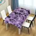 thumbnail image 6 of Coolnut Spooky Halloween Pattern Purple Rectangle Tablecloth 54x54In,Dinner Table Cover for Outdoor & Indoor Patio, Picnic, BBQ, Holiday Party Halloween Decoration, 6 of 7