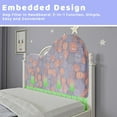 thumbnail image 4 of Upholstered Headboard Queen，Creative Curved Glow in The Dark Headboard，Foam Filled Fabric Head Board for Teens and Adults, Pumpkin, 4 of 7