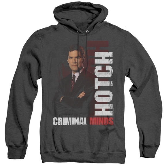 Criminal Minds Hotch Adult Heather Hoodie Sweatshirt Black