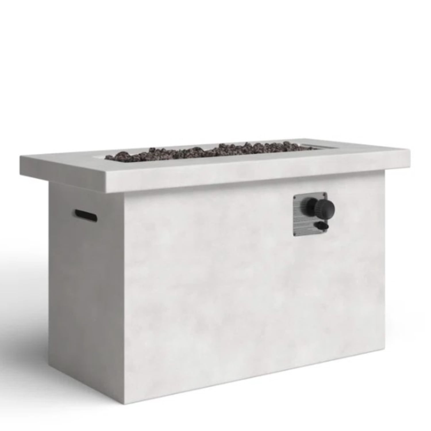 Miekor Furniture 24" H Concrete Propane/Natural Gas Outdoor Fire Pit Table 93134