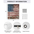 thumbnail image 2 of 4th of July RV Awning Sun Shade Screen 9'X7' Retro American Flag Mesh Sunscreen Rustic Red Brick Wall Awning Shade Screen with Zipper UV Blocker Completed Kits Outdoor Canopy for RV Motorhome Camper, 2 of 7