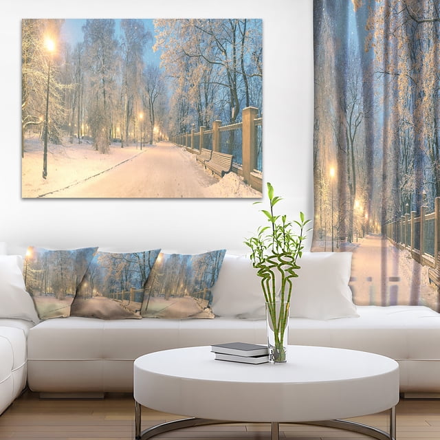 Yellow Seats in Mariinsky Garden - Landscape Photography Canvas Print