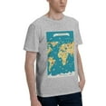 thumbnail image 2 of Bingfone World Map With Landmarks Men'S Loose Fit Short-Sleeve Pocket T-Shirt, 2 of 7