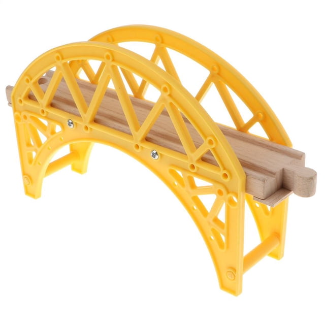 Ensemble d'Accessoires de Train en Bois - Pont Viaduc Arche Pont - Compatible