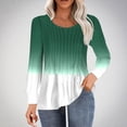 thumbnail image 2 of Inleife Fall Tops for Women Women's Casual Solid Color Long-Sleeved Loose Round Neck Non-Positioned Top, 2 of 4