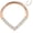 Teardrop with CZ - Rose Gold 8mm, variant on 316L Stainless Steel Rose Gold V-Hinged Nasal Septum Ring - 16G Single Ear Bone Ring with Cubic Zirconia Inlay, Hypoallergenic Nasal and Ear Cartilage Piercing Ring (Available in 8mm or 10mm,