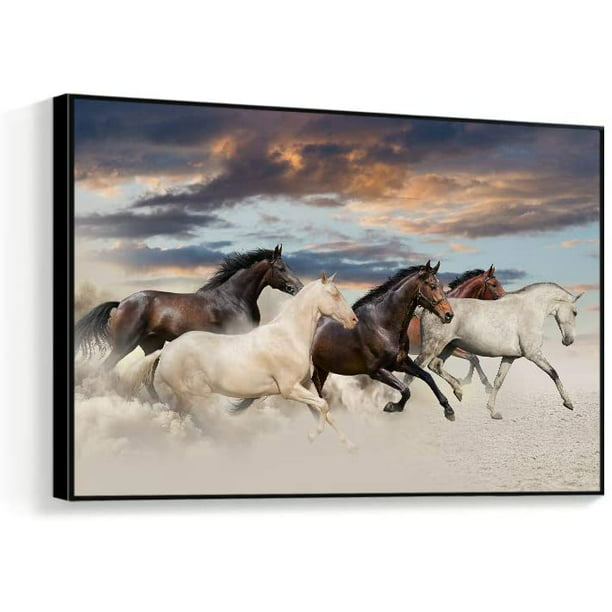 Wall26 Framed Canvas Wall Art For Living Room Bedroom Horse Prints Home Decoration Ready To Hanging Com - Horse Canvas Wall Art Decor