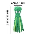 thumbnail image 2 of XEOVHV Whiskerspot Octopus Dog Toy,Eco-Friend Octopus Plush, Dance Octopus Squeaky Plush Dog Toys, Dogs Chew Toys for Aggressive Chewers, Made of Bite Resistance Material, No Stuffing (Green), 2 of 9