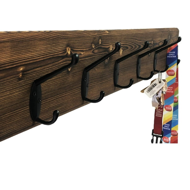 Seremeo Berkshire Solid Wood 5 - Hook Wall Mounted Coat Rack