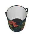 thumbnail image 3 of XMXT Collapsible Laundry Basket, Jungle Tropical Floral Print Waterproof Laundry Hamper, 62L Multicolor, 3 of 8