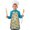 Sunflower Pink Pattern, variant on Sunflower and Outline Orange Pattern Teens Aprons, Adjustable Neck Strap, Toddler & Teens Aprons for Cooking & Baking, 19x23.6 Inches