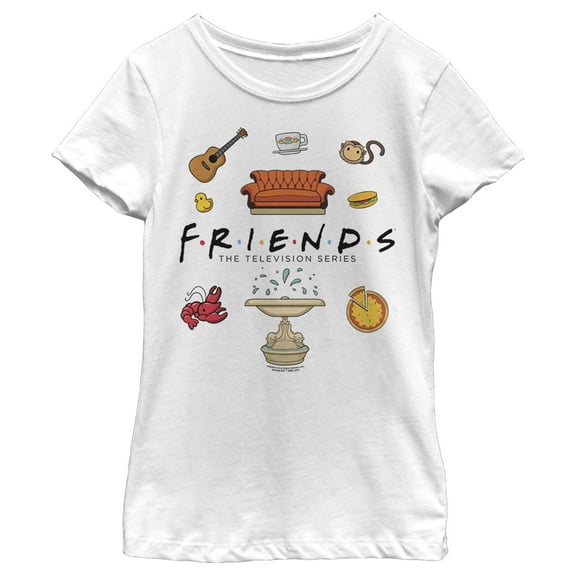 Girl's Friends Favorite Moment Icons Graphic T-Shirt
