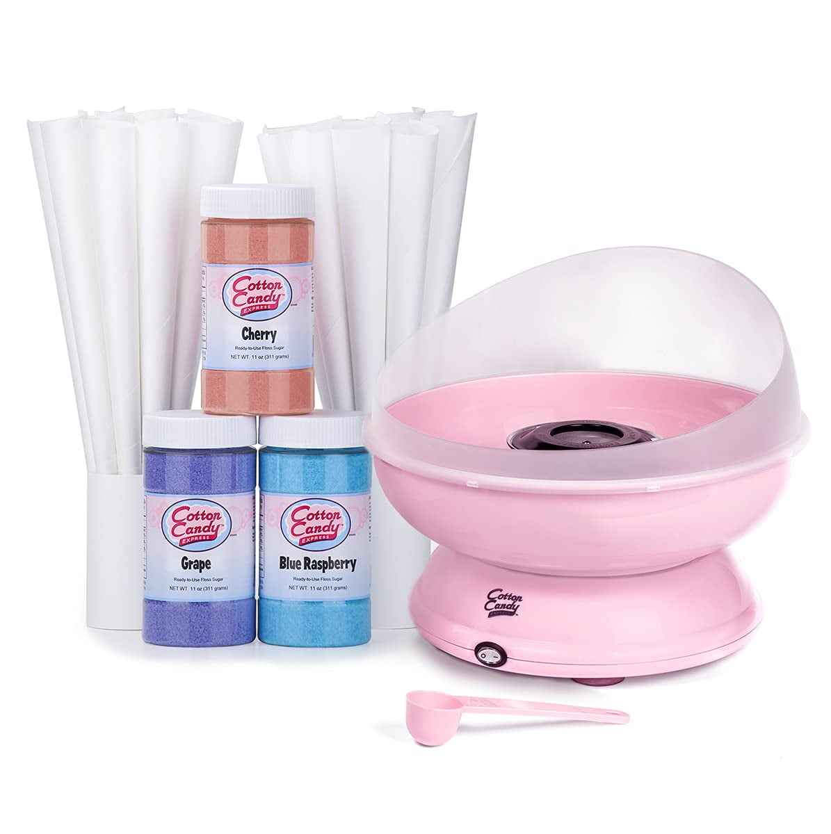 Cotton Candy Express CC1000S Cotton Candy Machine with 3 Sugar Pack