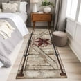 thumbnail image 4 of Texas Star Retro 2'x6' Runner Rugs for Hallway Kitchen Bedside Non Slip Washable, Red Wooden Berry Vintage Entryway Rug Runners with Rubber Backing, Long Carpet Runner for Laundry Room, 4 of 8