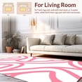 thumbnail image 2 of ODIKA 8'x10' Machine Washable Non-Slip Area Rug, Artistic Wavy Lines Abstract High Traffic Rug, Pink, 393237, 2 of 7