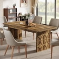 thumbnail image 5 of Tribesigns 70.87-Inch Wood Dining Table for 6-8 People, Farmhouse Rectangular Dinner Table, 5 of 7