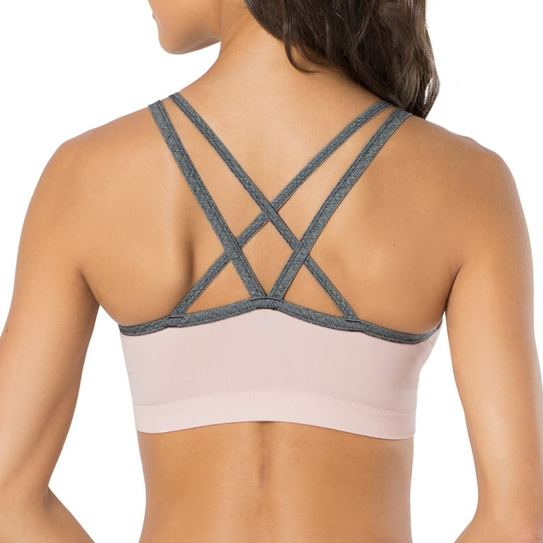 A Fresh Collection Junior's Strappy Push-Up Sports Bra, Style