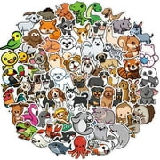 100pcs Cute Animal Stickers for Water Bottles, Waterproof Vinyl Stickers Pack for Hydro Flask, Laptop, Computer, Phone, Scrapbook, Kawaii Nature Animal Stickers Decal for Kids Teens