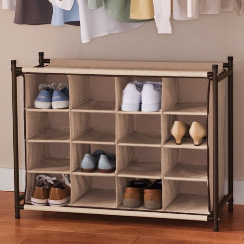 Canopy 16Pair Shoe Organizer, Rich Brown