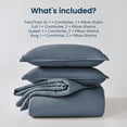 thumbnail image 2 of Sleep Zone 85gsm Luxury Plush Solid Microfiber Comforter Set, All Season Ultra Soft Bedding, Queen Flint Stone Gray, 2 of 10