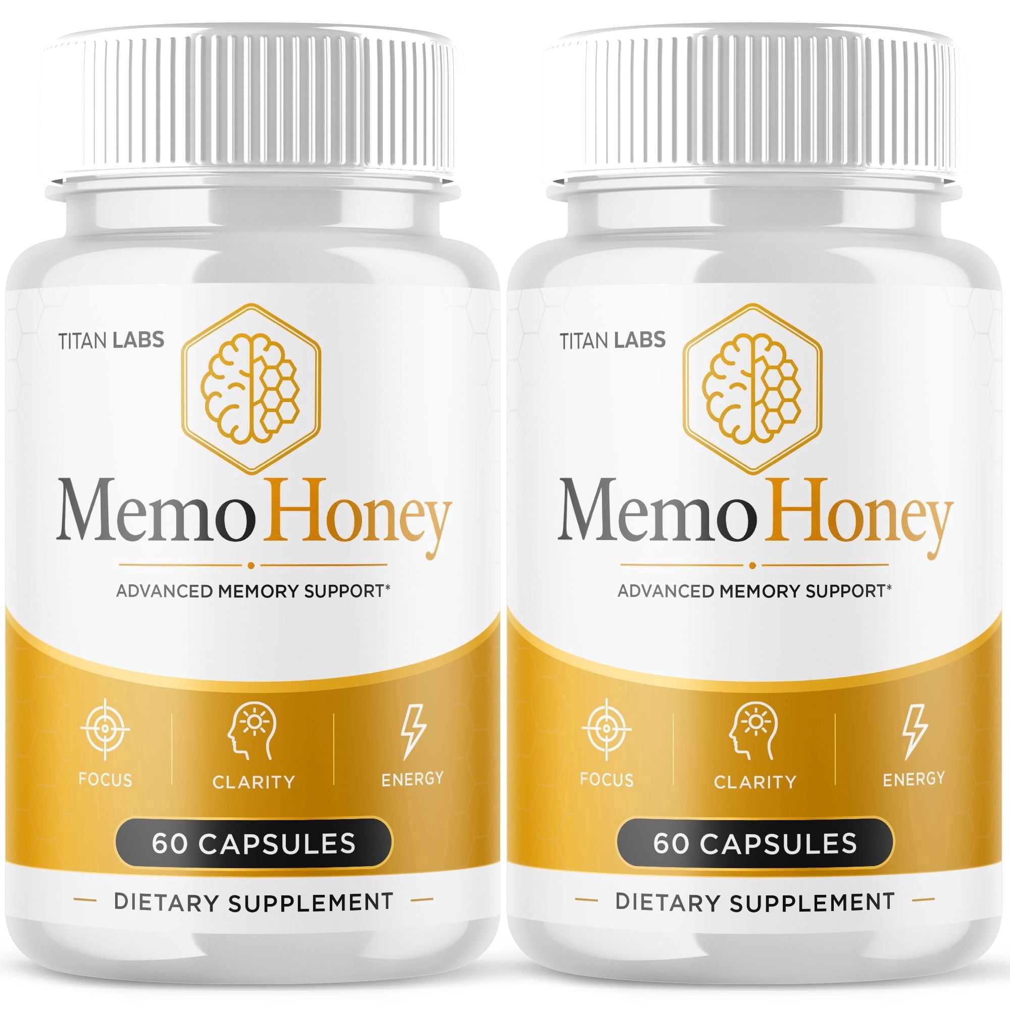Memo Honey Advanced Brain Support Formula Supplement MemoHoney 120 Capsules