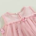 thumbnail image 4 of Robe d'Été Fille A-Ligne Sans Manches O Col Papillon Robes en Tulle, 4 of 7