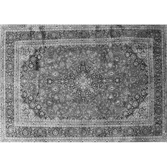 Ahgly Company Indoor Rectangle Medallion Gray Traditional Area Rugs, 4' x 6'