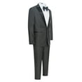 thumbnail image 2 of Men’s Premium Modern Fit Charcoal Gray With Black Peak Lapel One Button Tuxedos, 2 of 7