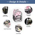 thumbnail image 5 of Large Clear PVC Backpack Heavy Duty See Through Backpack for Adults Work Travel, Striped Pink-bows Printed 12L, 5 of 8