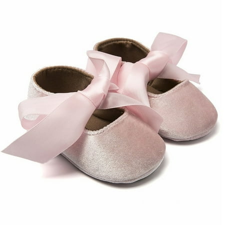 

Bow Toddler Knot Shoes Princess Walk Baby First Toddler Cute Girls Silk Kid Baby Shoes Pink 11