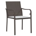 thumbnail image 5 of vidaXL Patio Dining Set Table and Chair with Cushions Poly Rattan and Steel, 5 of 10
