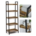 thumbnail image 2 of Industrial Bookshelf 5-Tier, Bookcase Ladder Shelf, Storage Shelves Rack Shelf Unit, Accent Furniture Metal Frame, Home Office Furniture for Bathroom, Living Room, 2 of 7