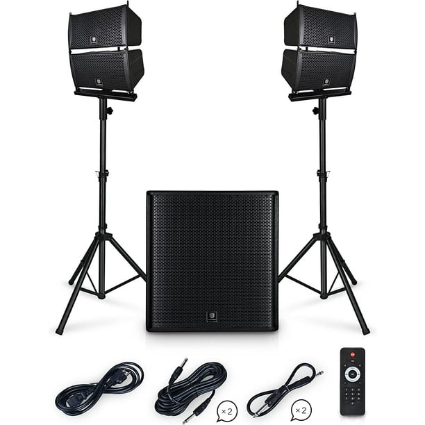 Buiten adem Heiligdom expeditie PRORECK Club 4000 18-inch 4000W P.M.P.O Stereo DJ/Powered PA Speaker System  Combo Set Line Array Speaker and 18 inch Active Subwoofer with  Bluetooth/USB/SD Card/Remote Control - Walmart.com