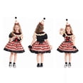 thumbnail image 7 of Playtopia Big‑Girls 3‑Piece Circus Clown Cosplay Costume Short‑Sleeve Ruffled Dress With Matching Wrist Cuffs And Cone Hat Set Size XS‑XL, Plus Size Friendly, 7 of 7