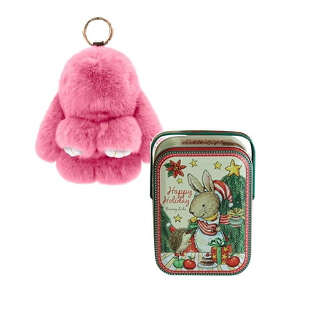 

SuChun Farmhouse Wreath Rabbit Couple Carrying Box Wedding Candy Box Creative Box Candy Wedding Powder With Hand Gift Pink