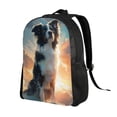 thumbnail image 2 of Disketp Cloud Border Collie Mochila Unisex de Apertura Lateral Completa, Mochila para Laptop para Escuela, Trabajo y Viajes, 2 of 8