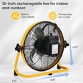 thumbnail image 4 of Ventilador de piso recargable Fanspex 12 de 16 pulgadas, 4 of 5