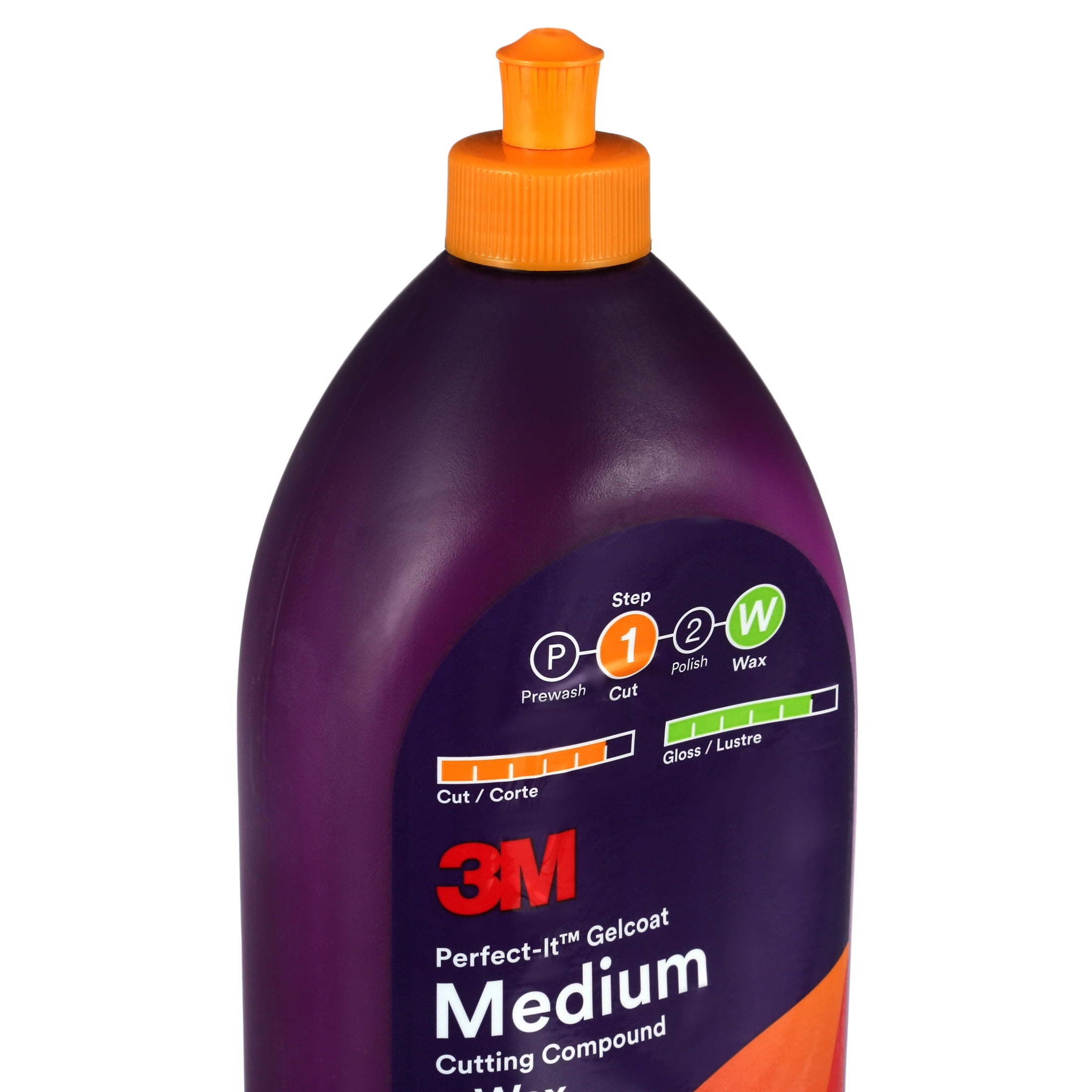 3M Perfect-It Gelcoat Medium Cutting Compound and Wax, 1 Quart, Works on  Boats and RVs