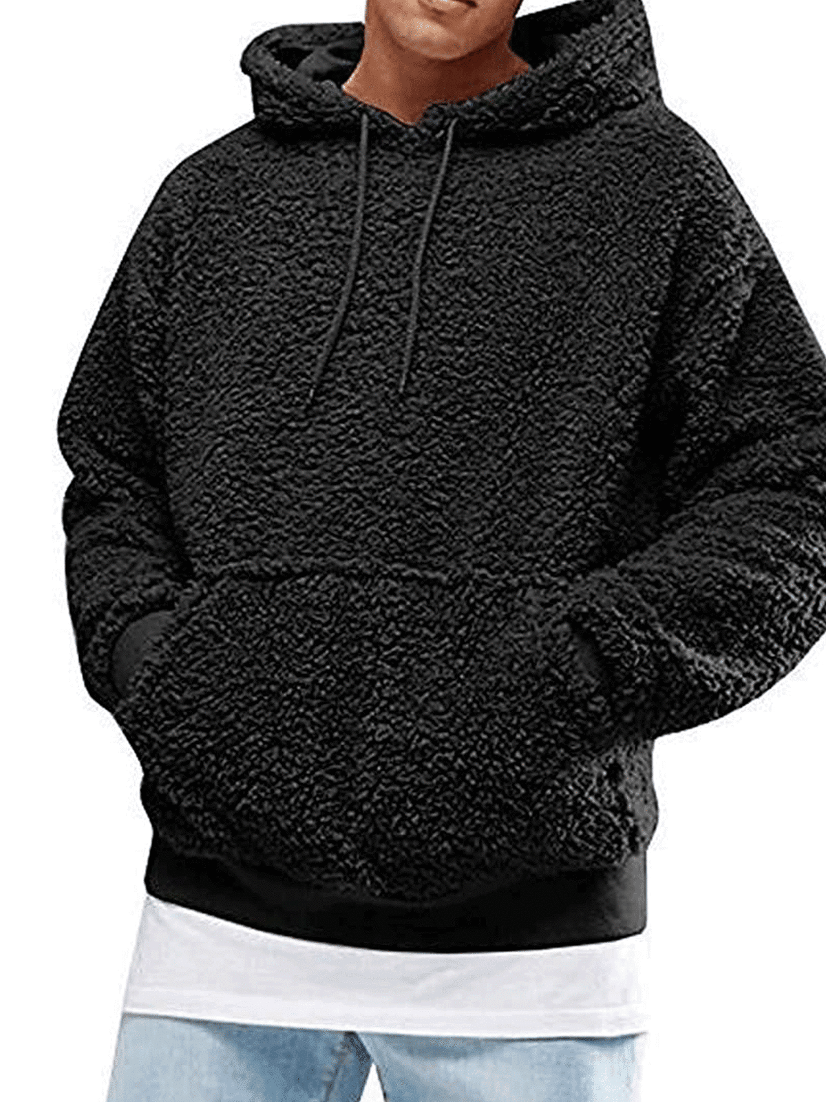 mens hoodie with fur