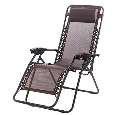 recliner gravity zero beach chair folding lounge patio garden outdoor
