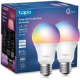 thumbnail image 1 of TP-Link Tapo - Bombillas inteligentes Wi-Fi (Tapo L530E), multicolor, cambio a todo color, regulables, compatibles con Alexa y Google Home, no requiere concentrador, paquete de 2, 1 of 6