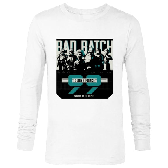 Star Wars The Bad Batch Clone Force 99 Wanted by the Empire - Long Sleeve T-Shirt for Men - Customized-White