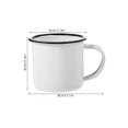 thumbnail image 2 of QUMIIRITY 2Pcs White Enamel Coffee Mugs with Flat Base Iron Interior Practical for Home, 2 of 8