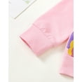 thumbnail image 5 of 4T Baby Girls Outfits 5T Girls Fall Winter Pant Sets Toddler Girls Long Sleeve Unicorn Print Top Jeans Pants 2PCS Set Pink, 5 of 8