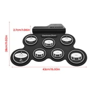Kieccall Folding USB Electronic Drum Set Portable Digital Drum Kit Music Home Gift Hobby