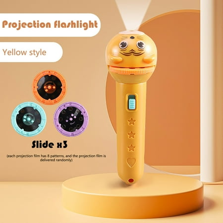 

Gzwvw Slide Projector Flashlight Projection Light Toy Slide Flashlight Lamp Education Learning Night Light Before Going To Bed